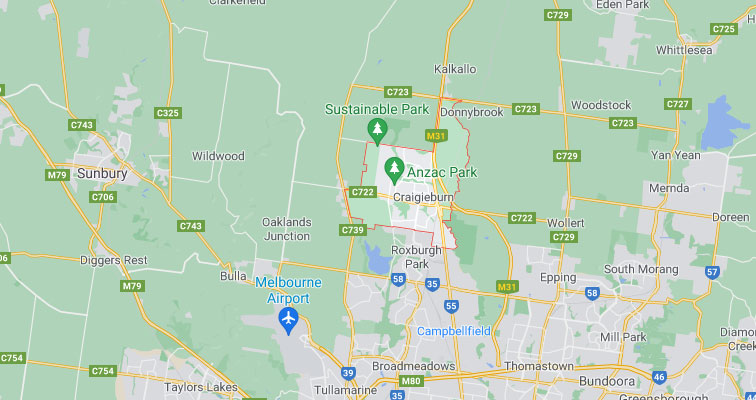 Craigieburn Map Area